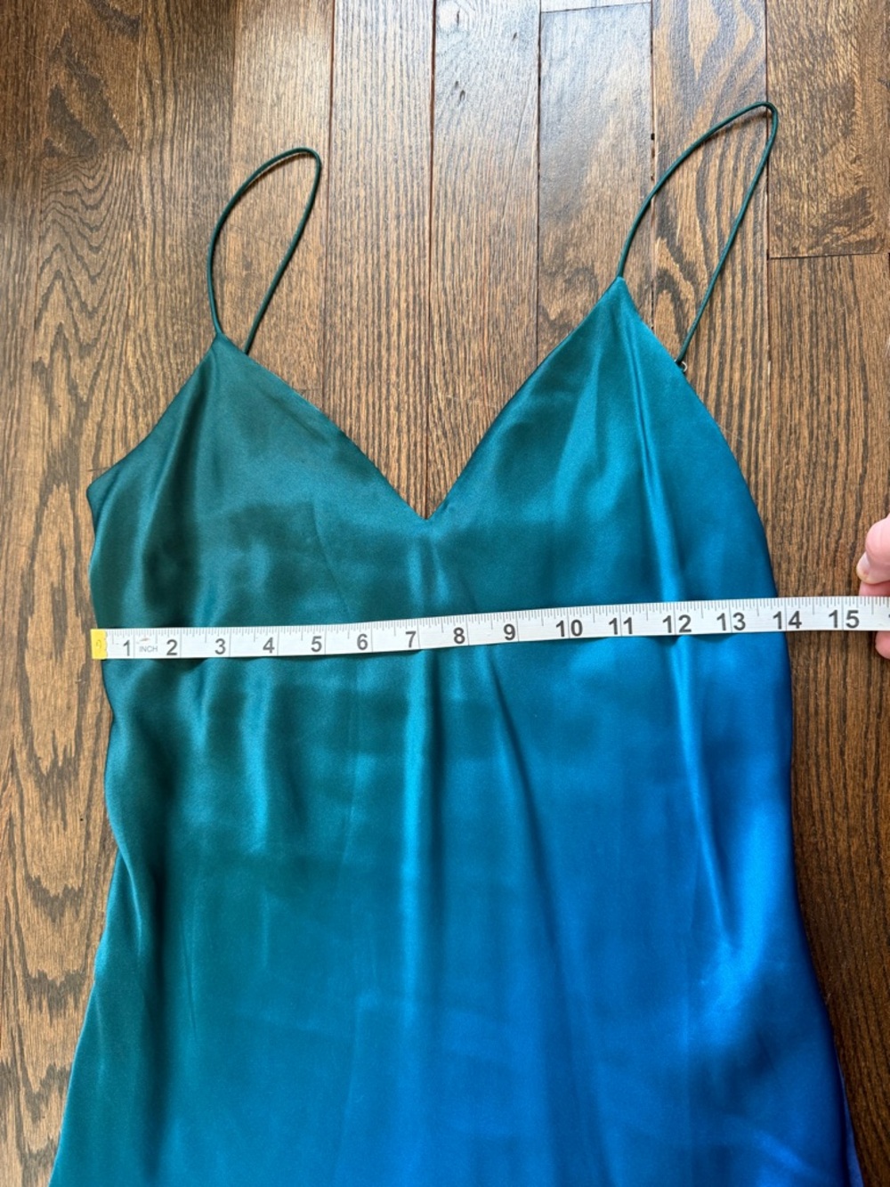 NWT Cami NYC Teal to Deep Blue Gradient Slip Midi Dress - Picture 9 of 9